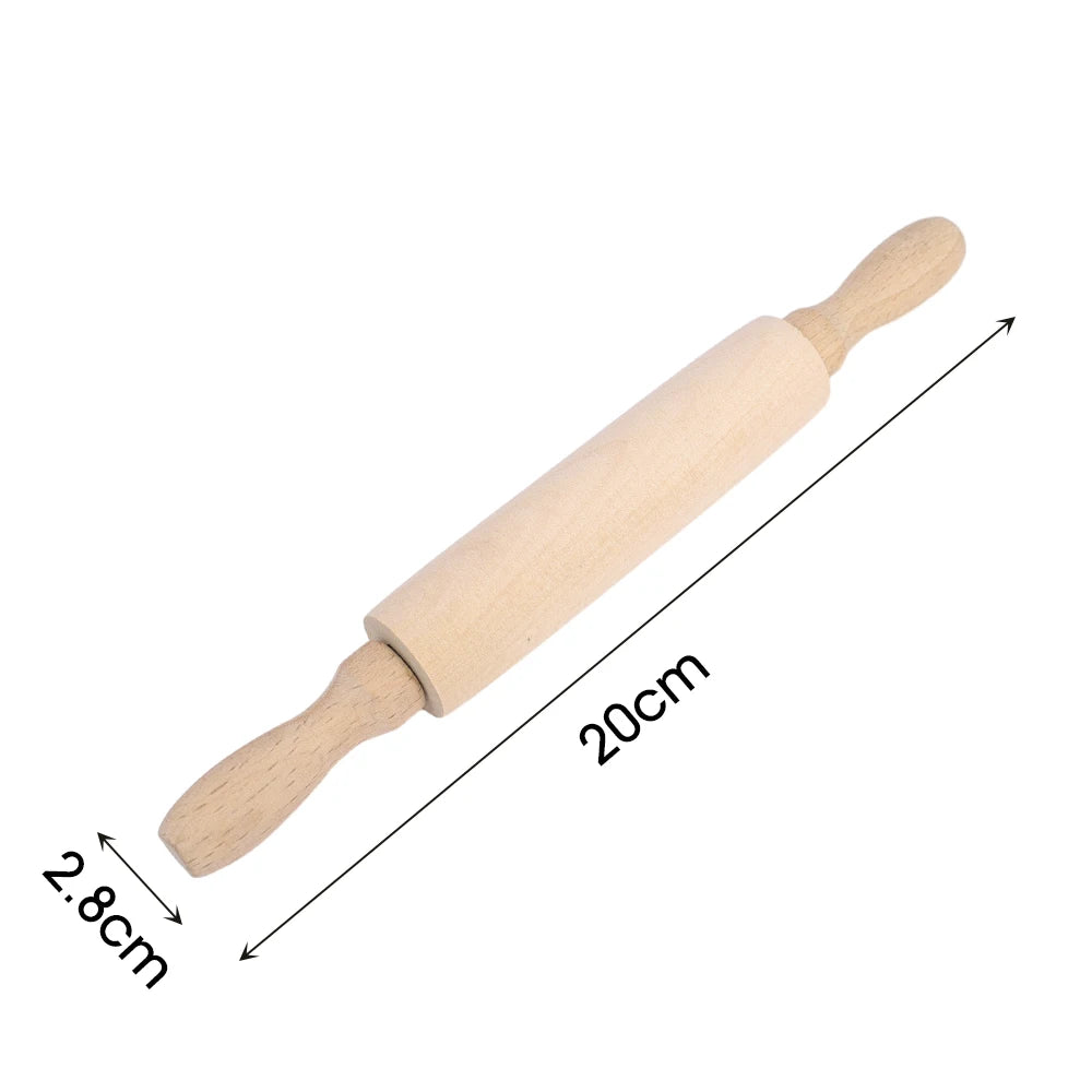 1Pcs Wooden Rolling Pin Household Non Powder Stick Dumpling Rolling Noodle Stick Home Kitchen Baking Pastry Tools 360° Rotation