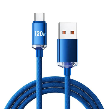 Kabel USB Jenis C Pengecasan Pantas 120W 6A untuk iPhone 15 Pro Max Huawei Honor Pengecas Telefon Mudah Alih Kabel USB C 