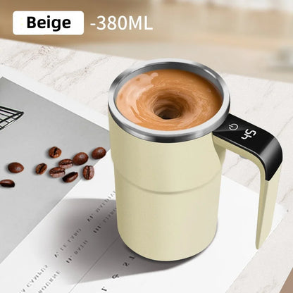 New USB Rechargeable Automatic Magnetic Cup Electric Coffee Self Mixing Mug IP67 Waterproof Food Safe 380ML Coffee Mug For Tea