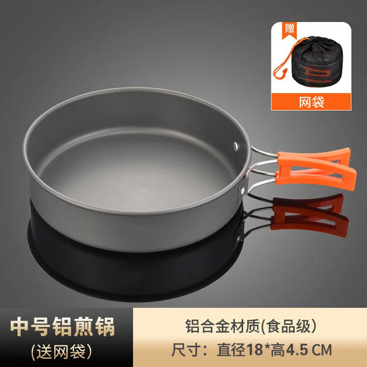 Outdoor cookware set, portable camping cookware set, three piece kettle set, camping specific pot, card stove set