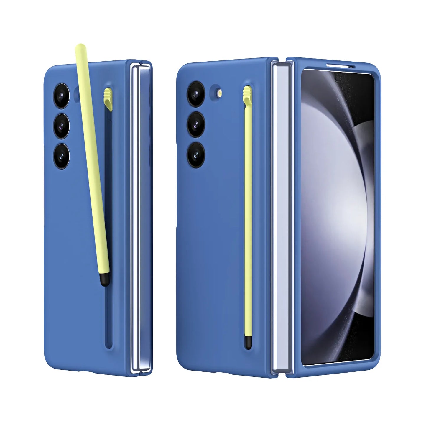 For Samsung Galaxy Z Fold 5 4 3 6 5G Case With Touch Pen Slim Pen Slot Ultra Thin PC Protective Cover for Z Fold 3 4 5 6