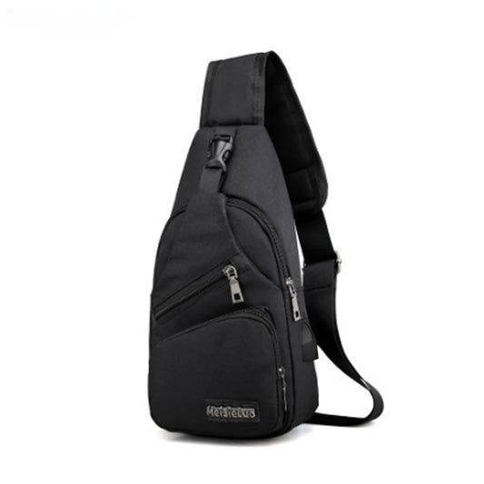 USB Charging Sling Bag For Men Casual Chest Bag Shoulder Crossbody Bag Male Anti Theft Multifunction Bags Man Sports Travel Pack
