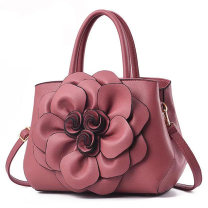 New Fashion Big Rose Flower Women's Bag Handbag Shoulder Bag Purse Ladies Female Crossbody Bag Luxury Bag Large Capacity 2#