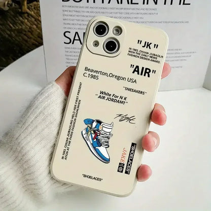 Sarung untuk iPhone 15 14 13 12 11 XSM X XR 6 7 8 Plus Kes Lembut Kalis Air Hitam Putih Kes Udara Penuh Melindungi Kes iPhone 12 