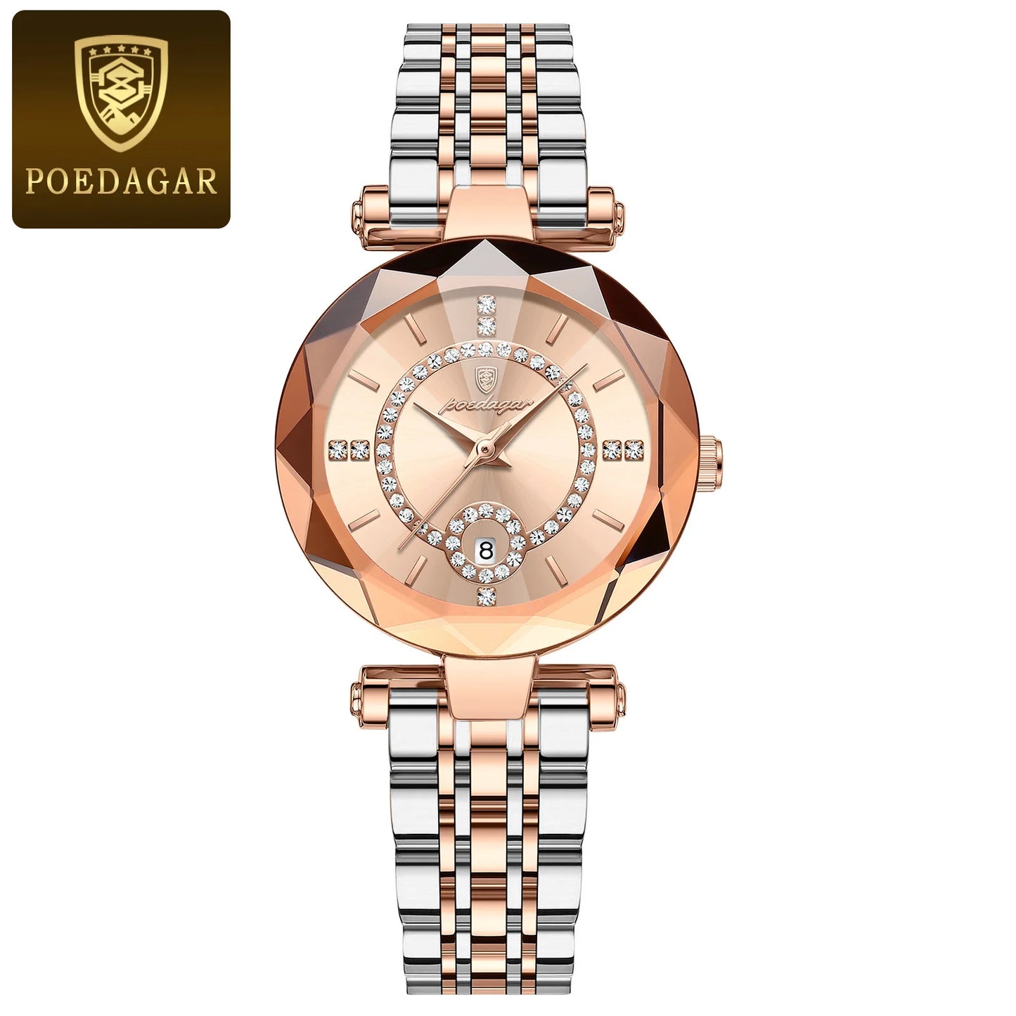 POEDAGAR Luxury Watch for Women High Quality Waterproof Date Leather Ladies Watches Dress Casual Quartz Women's Watch reloj +box