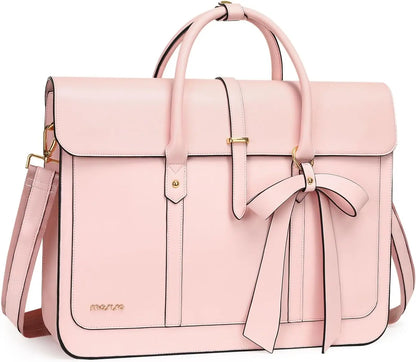 Beg Tote Wanita MOSISO untuk MacBook Air Pro M3 13.3 14 15 16 17.3 inci Notebook PU Kulit Laptop Bahu Beg Bahu Beg Tangan Beg Tangan
