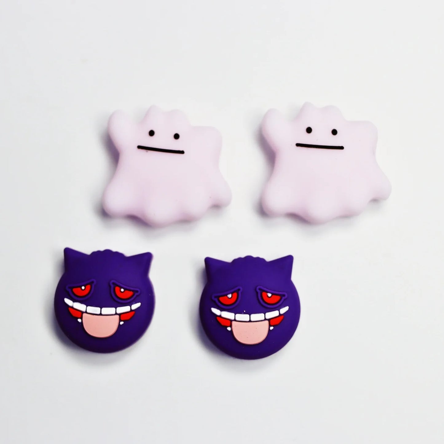 4PCS Pokemon Gengar Silicone Anime Soft Thumb Stick Grip Cap for Nintendo Switch Oled NS Joy-con Thumb Stick Grip Cap Cover Gift