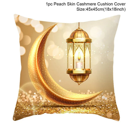 Sarung Kusyen Eid Mubarak Ramadan MUBARAK Sarung Bantal Eid Mubarak Hiasan Pesta Muslim Islam Hadiah Islamik Eid Al Adha 