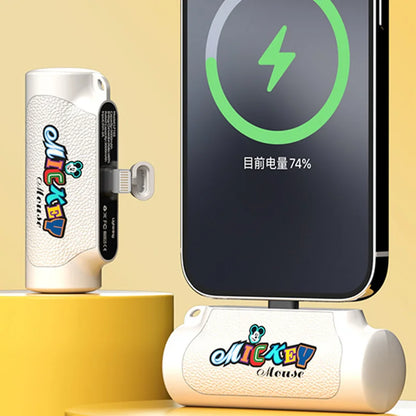 New Disney Pocket Power Bank Wireless Capsule Needle Mobile Power Bank Compact And Portable Mobile Power Bank Fast Charging