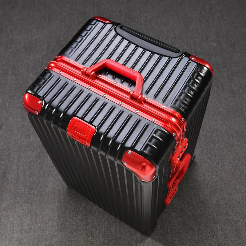 Thickened Aluminium Frame Trolley Case Universal Wheel Oversized Capacity Suitcase Abroad Consignment Toolbox 32/24 Inch Luggage