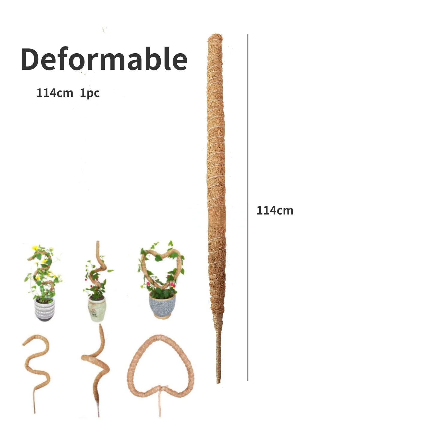 Plant Climbing Coir Totem Pole Safe Gardening Coconut  Stick For Climbing Plants Vines And Creepers Plant Support