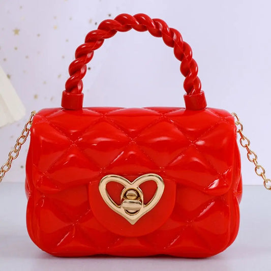 New Heart Pattern Mini Shoulder Bags PU Small Satchel Women Girls Coin Wallets Purse Durable Handbags Streetwear Accessory