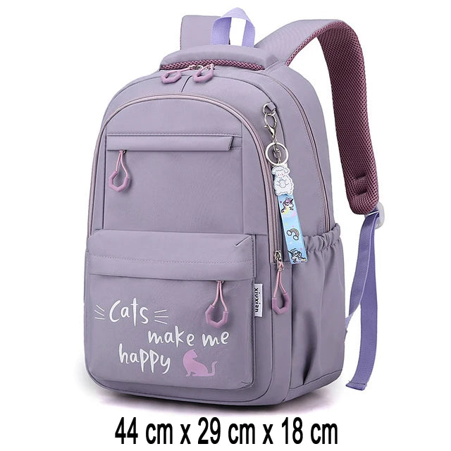 Beg sekolah kanak-kanak perempuan beg sekolah beg belakang merah jambu untuk kanak-kanak kanak-kanak remaja beg sekolah rendah Kawaii comel kalis air kit kelas kecil 