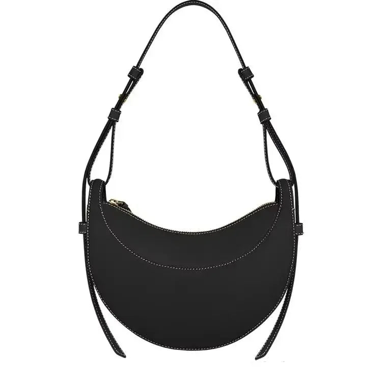 Fashion Niche Brand Design Women's Shoulder Crossbody Bag 2024 New Light Luxury Comfort Ladies Crescent Satchel