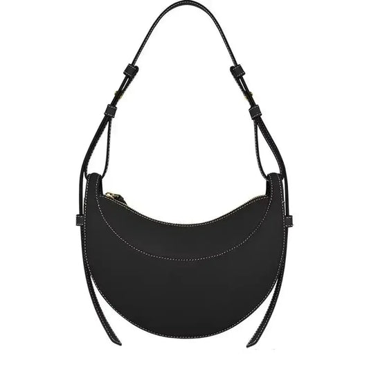 Fashion Niche Brand Design Women's Shoulder Crossbody Bag 2024 New Light Luxury Comfort Ladies Crescent Satchel