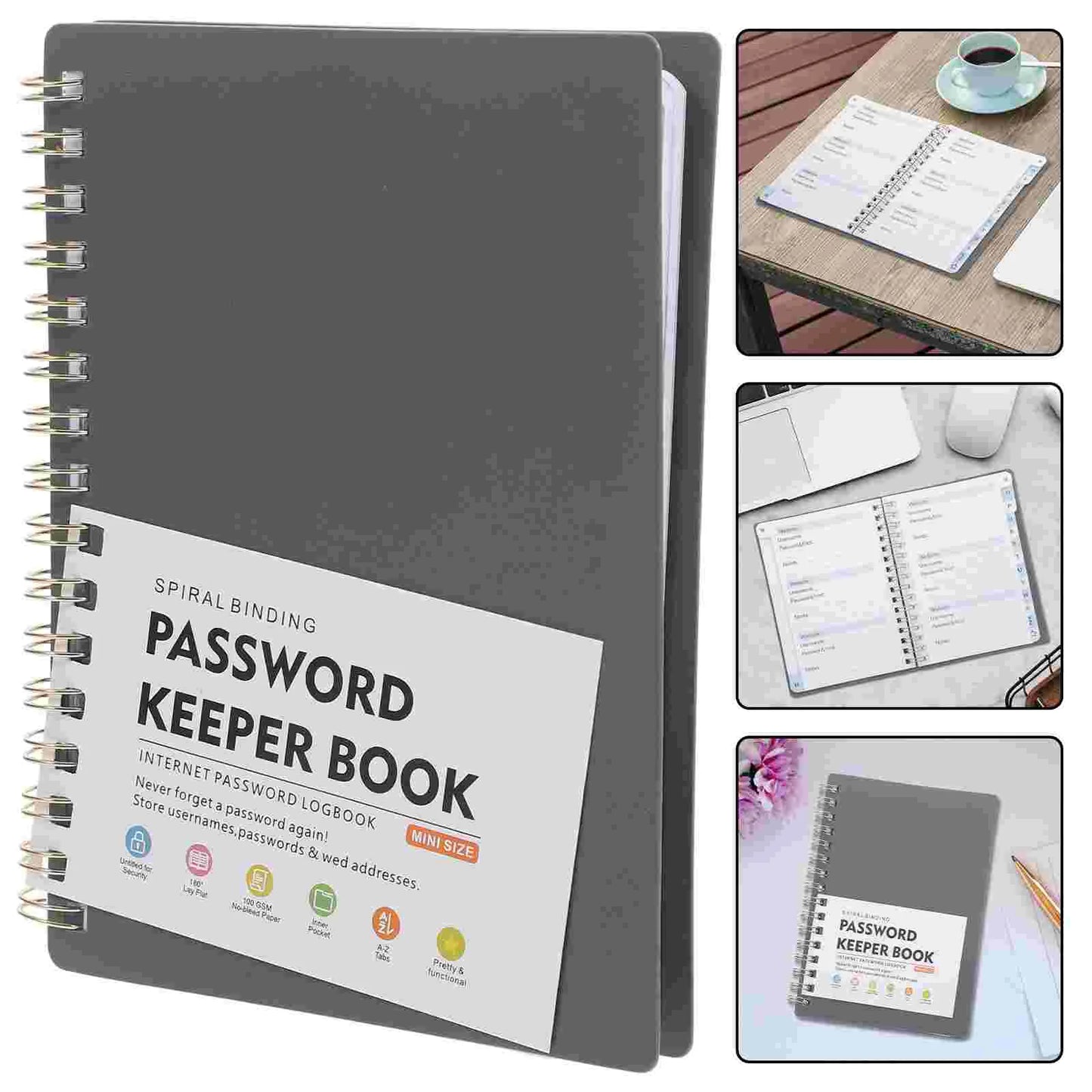 Password Book Address Notebook with Alphabetical Tabs Multifunction Portable Organizer Pp Paper Convenient Keeper