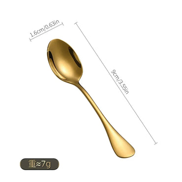 304 Stainless Steel Seasoning Spoon Coffee Spoon Ice Cream Dessert Spoon 9cm Mini Stirring Kitchen Accessories Gift