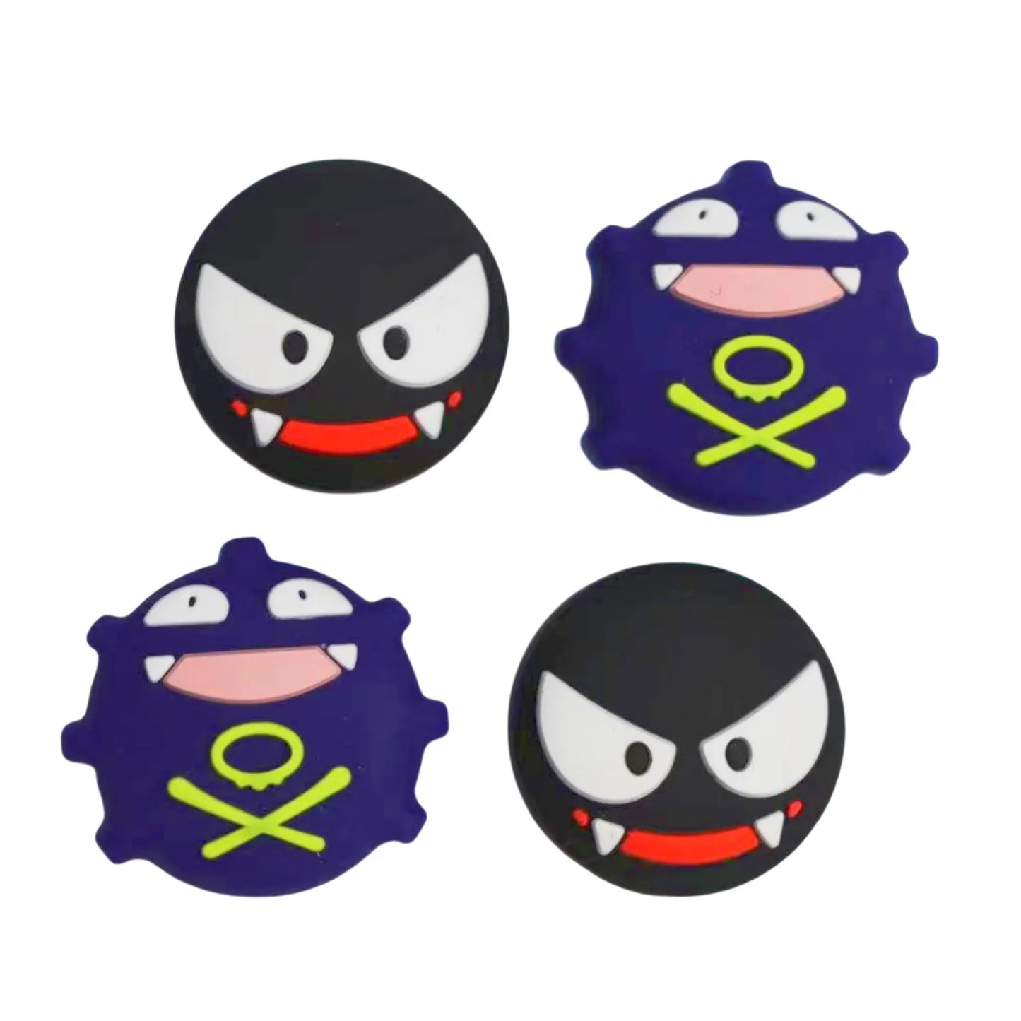 4PCS Pokemon Gengar Silicone Anime Soft Thumb Stick Grip Cap for Nintendo Switch Oled NS Joy-con Thumb Stick Grip Cap Cover Gift