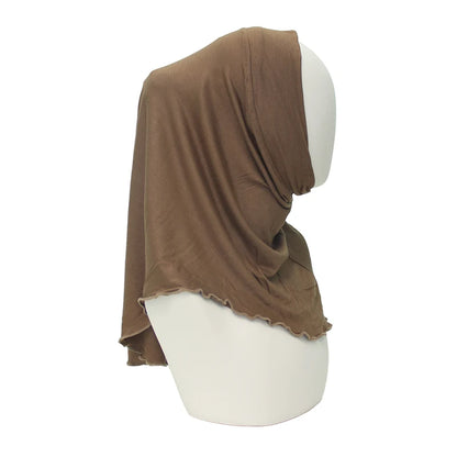 Modal Instant Hijabs for Woman Muslim Islam Turban Solid Mini Style Scarf Amira Soft Plain Colors Ready to Wear Hijab Undercaps