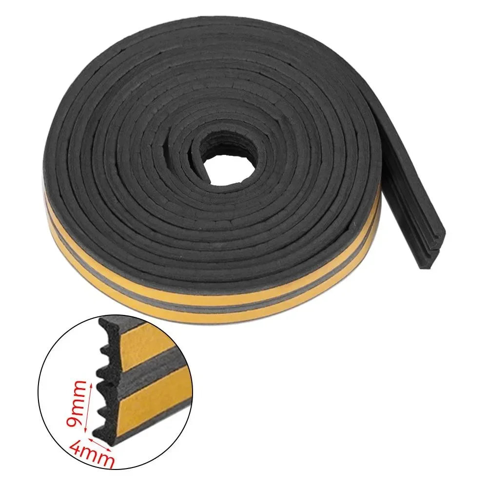 10M/20M Door Window Weather Strip DIEP Self Adhesive Sealing Strip Rubber Seal Foam Tape Dustproof Soundproof Insulation Strip