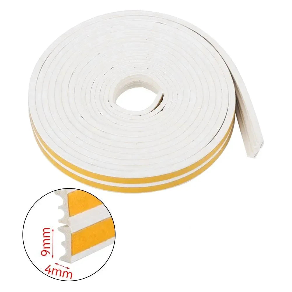 10M/20M Door Window Weather Strip DIEP Self Adhesive Sealing Strip Rubber Seal Foam Tape Dustproof Soundproof Insulation Strip