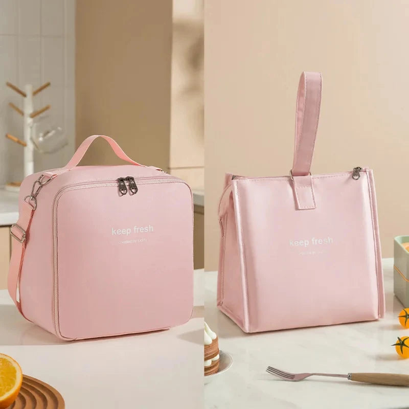 Beg Bento satu bahu Beg Kotak Makan Tengahari Pelajar Beg Makan Tengahari Mudah Alih Pekerja Pejabat Membawa Beg Makan Tengahari Beg Penebat Terma