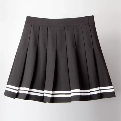 Skirt Mini Pinggang Tinggi Hitam Punk Pleated Vintage Skirt Gothic Streetwear Cross Cetak Skirt Wanita Berlipat Lolita Skirt Harajuku 