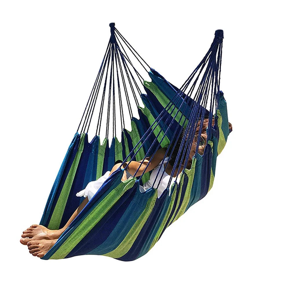 Indoor Outdoor Tassels Hammock Garden Patio White Cotton Swing Chair Bedroom Romantic Hanging Bed Beach Hammocks Chair