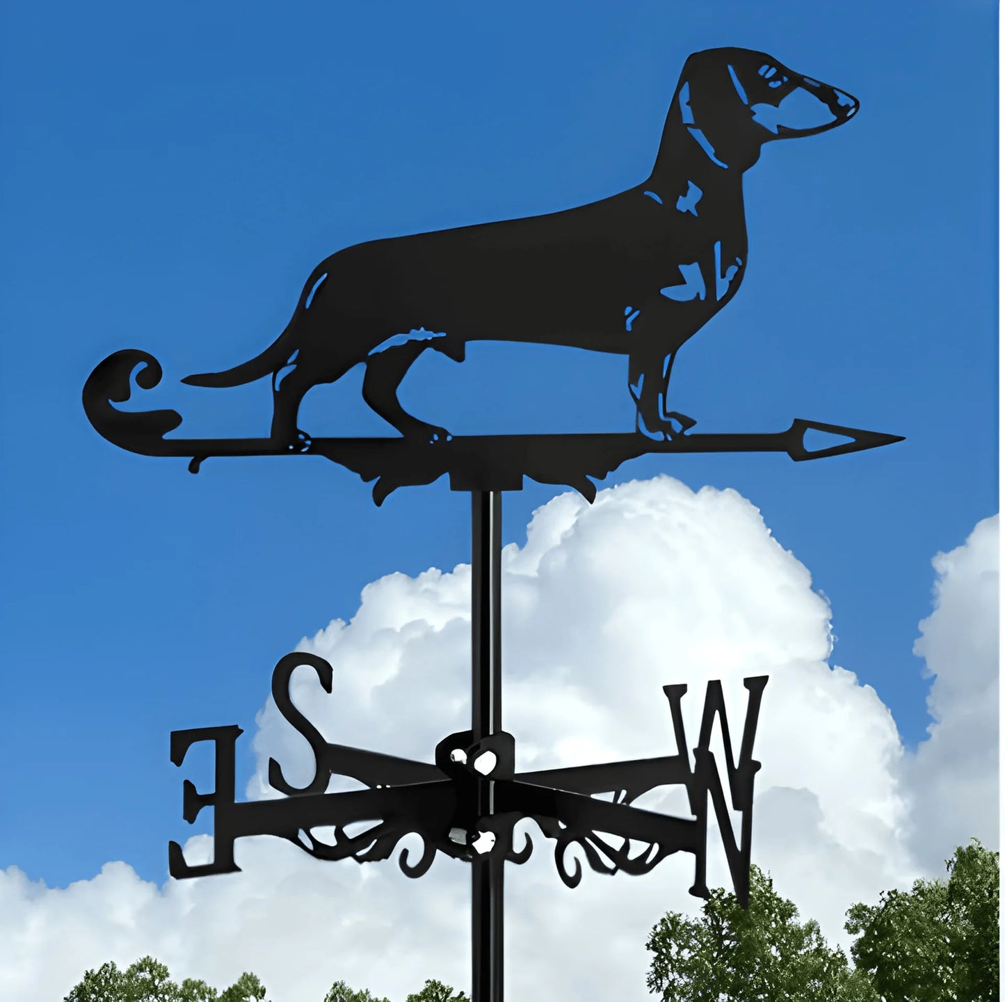 Garden Decorations Outdoor Wind Vane Greenhouse Garden Supplies Witch Dog Sailboat Eagle Rooster Weather Vane Shed Roof Iron Art