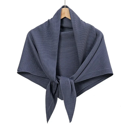 Plain Wrinkle Square Pleated Scarf Satin Shawls Wrap Stole Muslim Hijab 90*90cm Malaysia Kerchief Bandanas Headband Silk Scarves