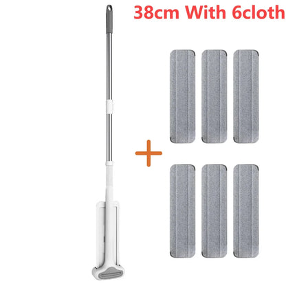 Large Flat Mop With Telescopic Long Handle Telescopic Long Handle Washing Free Lazy Mops Dust Dry Wet Mops For Cleaning Floors