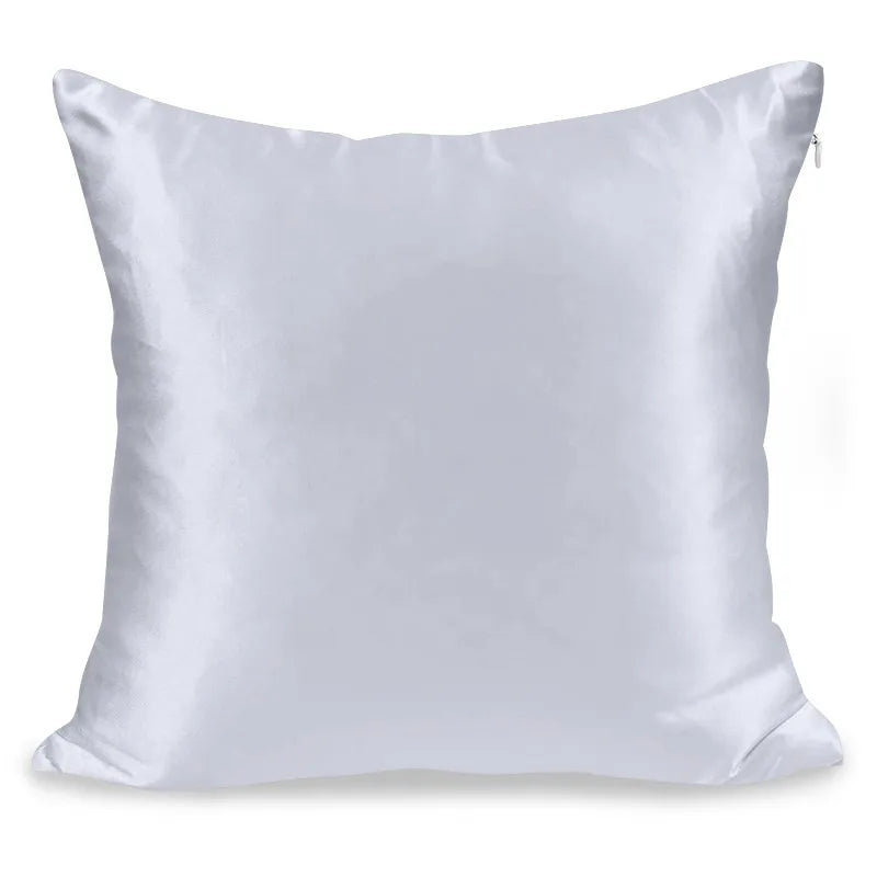 1pc Pillowcase Super Soft Imitated Satin Silk Pillowcase with Zipper for Hair and Skin  Breathable Both Sides Silk Pillow Case