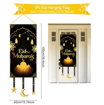 Eid Mubarak Banners Ramadan Kareem Decoration 2025 For Home Islamic Muslim Party Festival Eid Al-Fitr Party Supplies Favors Gift