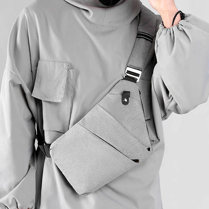 Beg Dada untuk Lelaki Beg Bahu Beg Tangan Lelaki Dompet Telefon Anti-pencuri Beg Dada Lelaki Nilon Beg Tali Pinggang Luaran Beg Crossbody Mudah Alih 