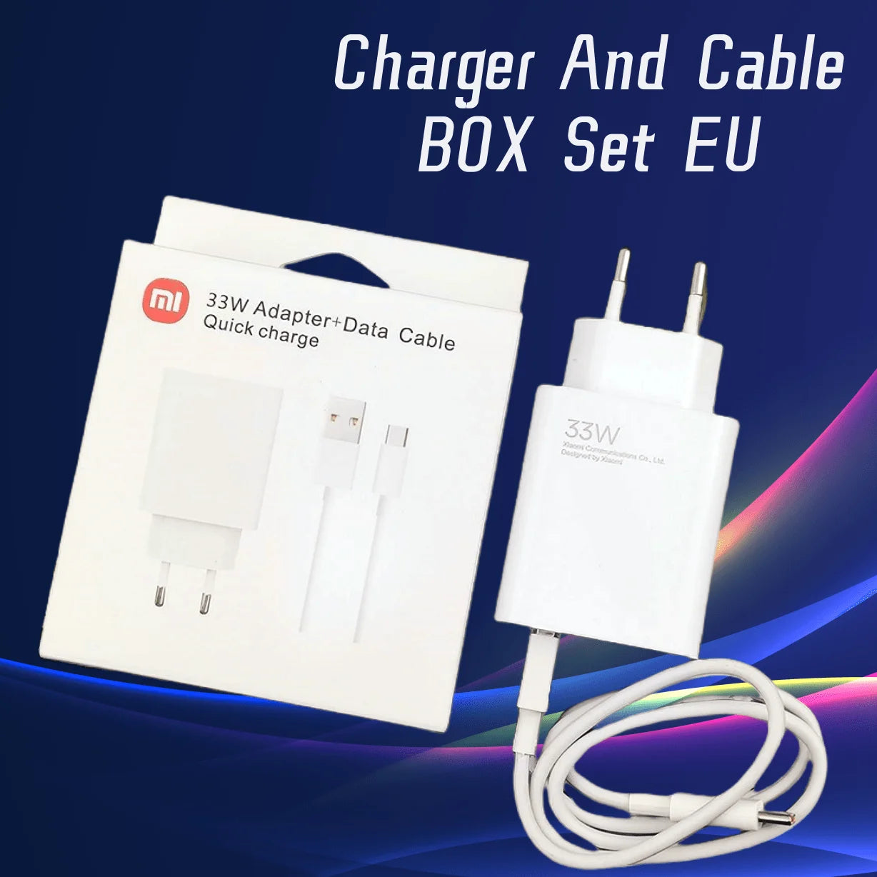 XiaoMi Poco X3 33W Fast Charger Original EU Wall Charging Adapter For Mi 11 Lite 10 9 RedMi Note 9 Pro 10 11 A3 Usb C 6A Cable