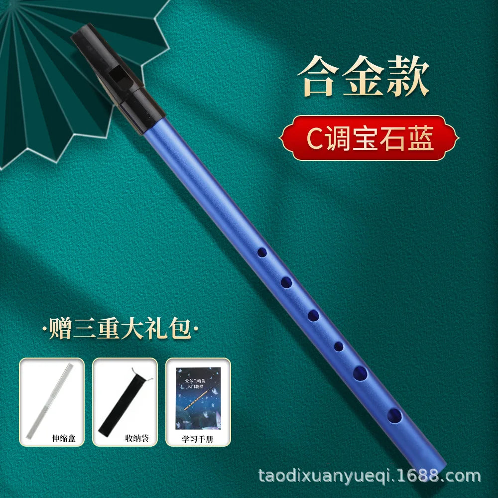 Irish Whistle Flute C Key D Key Ireland Tin Penny Whistle 34cm/30cm 6Hole Flute Instrument Portable Musical Instruments Beginner