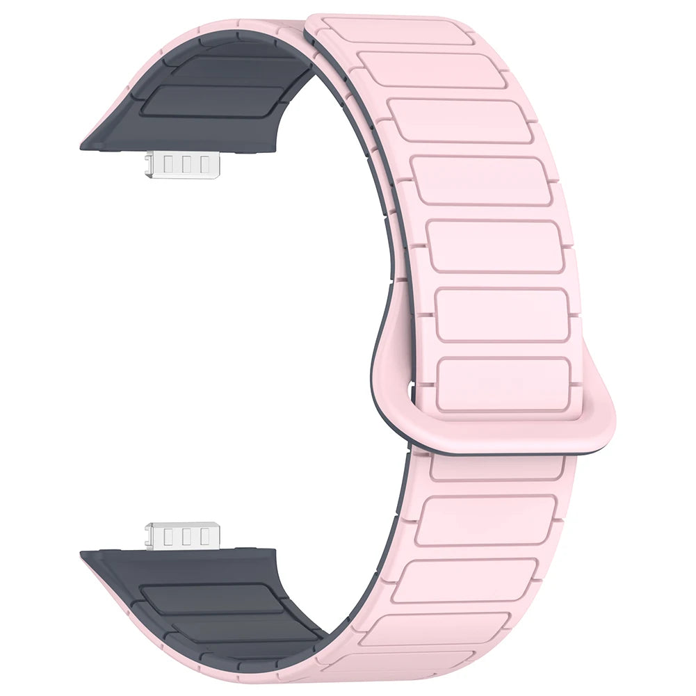 Bicolor Magnetic Strap Sweatproof Band Bracelet Replacement Waterproof Smart Watch Wristband for Huawei Watch Fit 3 Smart Watch