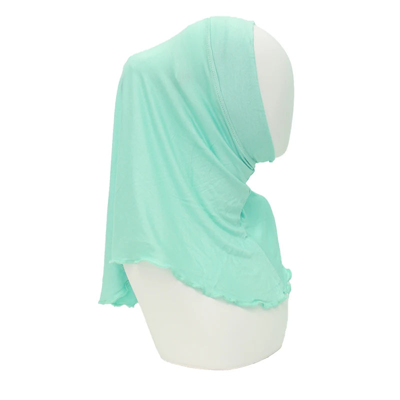 Modal Instant Hijabs for Woman Muslim Islam Turban Solid Mini Style Scarf Amira Soft Plain Colors Ready to Wear Hijab Undercaps