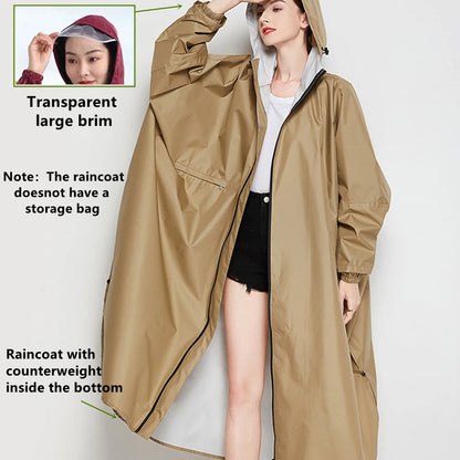 Women Breathable Raincoat Thickened Raincoat Big Rain Coat Poncho Ladies Waterproof Cloak Raincoats Adults Bicycle Rainwear