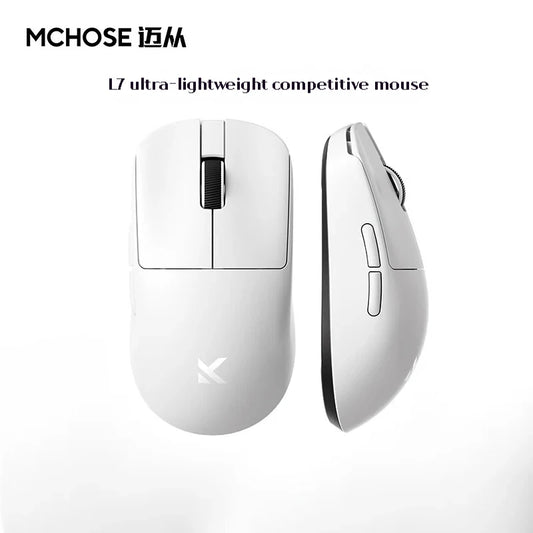 MCHOSE L7 Gaming Mouse 8K Polling Rate Customized Mouse With 8K Dongle 2.4g BT Wireless 39g Lightweight Low Latency Gaming Mouse