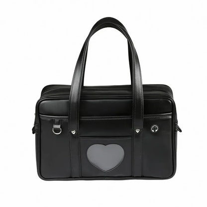 Japanese Women Handbags Men's Large Capacity Commuter Briefcase College Student School Travel Shoulder Bags PU Leather Satchels