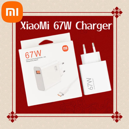 Xiaomi 67W Type C Charger Original Turbo Fast USB 6A Cable EU Power Adapter For Mi 12 11 Ultra RedMi Note 12 11 Poco X5 X4 Pro