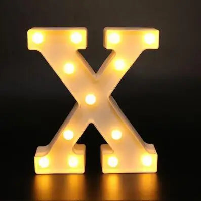 Decorative Name Letters Alphabet Letter LED Lights Luminous Number Lamp Night Light Wedding Birthday Christmas Party Decor Home