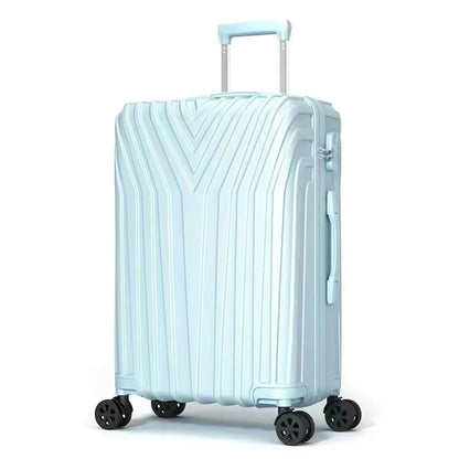 Travel suitcase with spinner wheels Women trolley luggage set 20 inch carry on suitcase 29''high-capacity zip aluminium frame