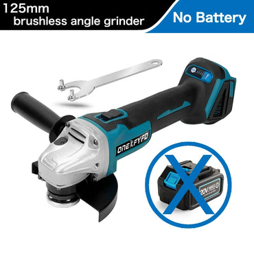 For Makita 18V 125mm Brushless Cordless Impact Angle Grinder DIY Power Tools Electric Polishing Grinding Machine Without Battery