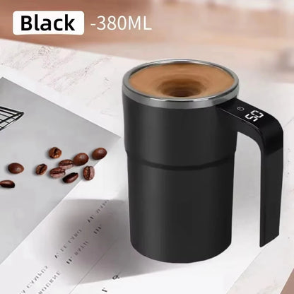 New USB Rechargeable Automatic Magnetic Cup Electric Coffee Self Mixing Mug IP67 Waterproof Food Safe 380ML Coffee Mug For Tea