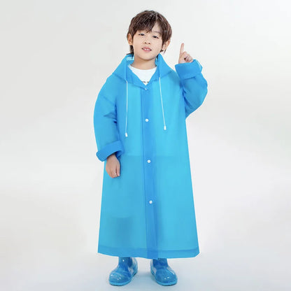 Children Rain Poncho Non-Disposable Travel Rain Gear Coat Outdoor Hiking Accessories Child Raincoat Kids Rainwear Waterproof