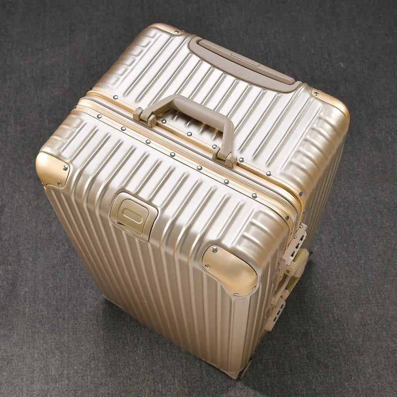 Thickened Aluminium Frame Trolley Case Universal Wheel Oversized Capacity Suitcase Abroad Consignment Toolbox 32/24 Inch Luggage