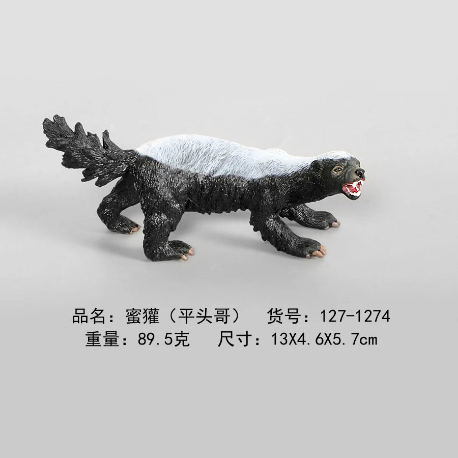 Realistic Wild Animal Models Rare Forest Animal Figurines Action Figure Toys,Malay Tapir,Anteater,Badger Model Educational Toys