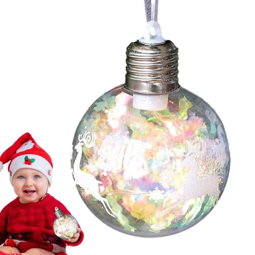 Christmas Glowing Ball Ornaments Merry Christmas Haning Decorations Christmas Tree Decor Party Decoration